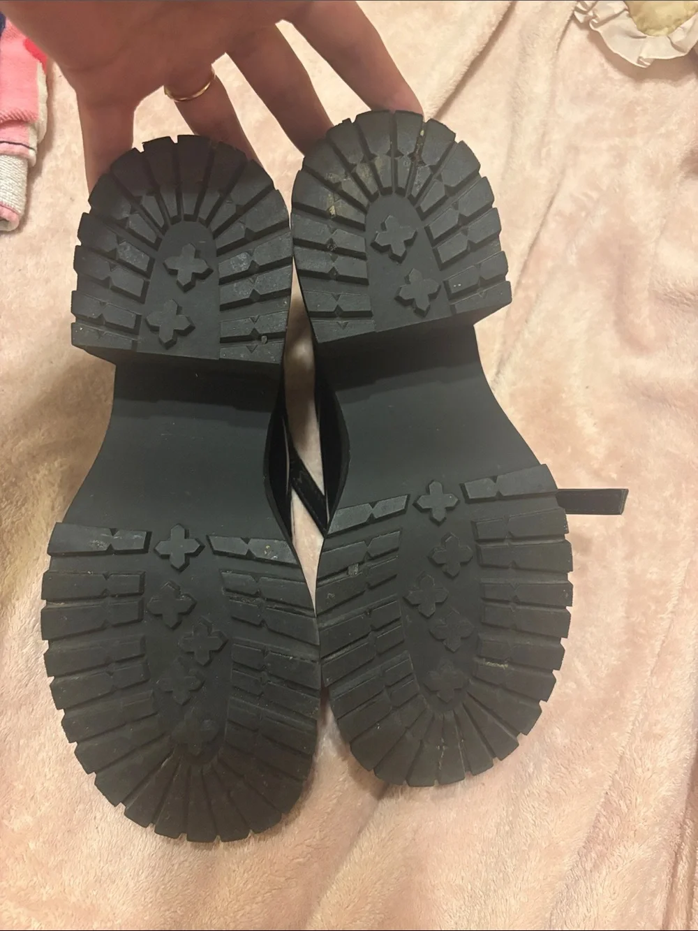 Soda Black Patent Platform Mary Jane Heels